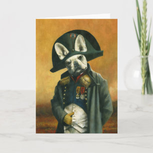 Napoleon French Bulldog Greetings Card