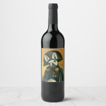 Napoleon French Bulldog Wine Label