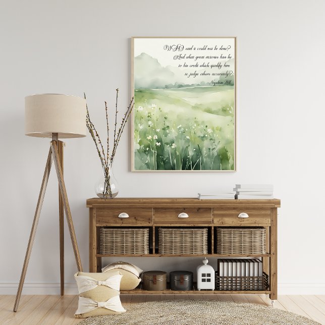 : Napoleon Hill Quote, Landscape Watercolor Poster (Creator Uploaded)