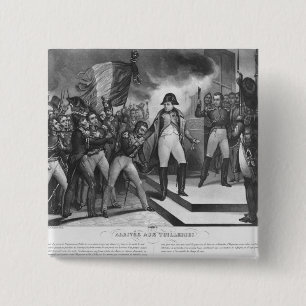 Napoleon I  arriving at the Tuileries 15 Cm Square Badge