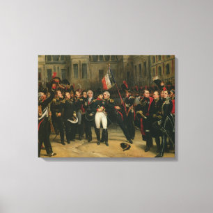 Napoleon I Bidding Farewell to the Imperial Canvas Print