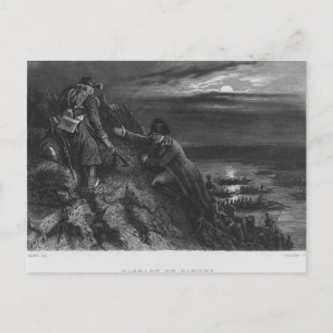 Napoleon I Bonaparte  crossing the River Postcard