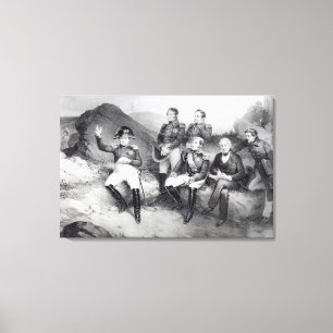 Napoleon I Dictating Memoirs to Emmanuel Las Canvas Print