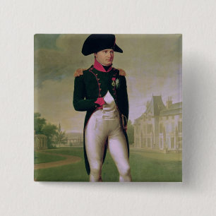 Napoleon I in Front of the Chateau de Malmaison 15 Cm Square Badge