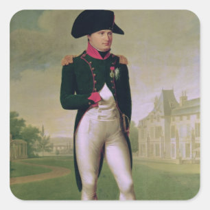 Napoleon I in Front of the Chateau de Malmaison Square Sticker