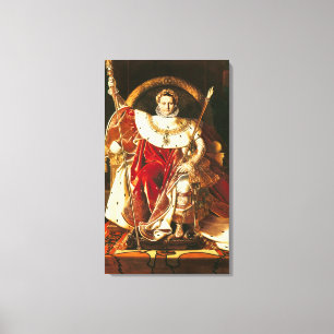 Napoleon I  on the Imperial Throne, 1806 Canvas Print