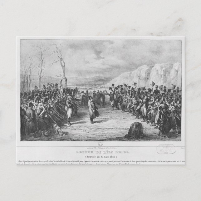Napoleon I  returning from Elba Postcard (Front)