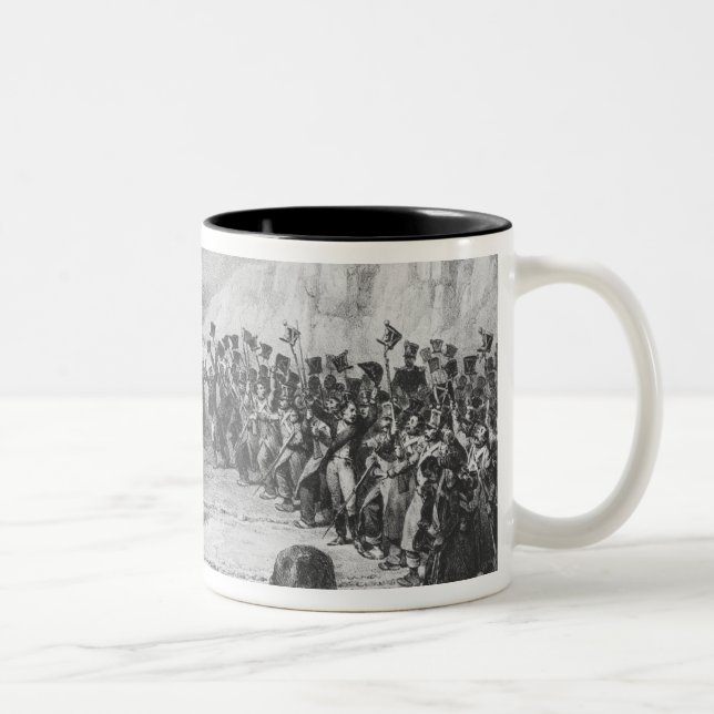 Napoleon I  returning from Elba Two-Tone Coffee Mug (Right)