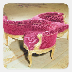 Napoleon III love seat Square Sticker