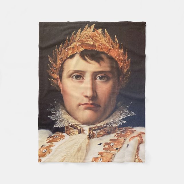 Napoleon Laurel-Wreath Crowned Hero Fleece Blanket (Front)
