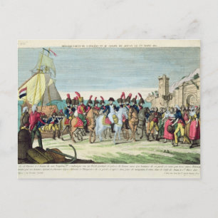 Napoleon Leaving for Golf Juan, 1st March 1815 Postcard