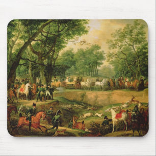 Napoleon on a hunt in the Compiegne Forest, 1811 Mouse Mat
