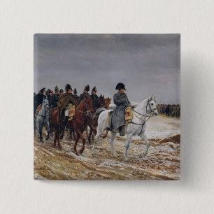Napoleon  on Campaign in 1814, 1864 15 Cm Square Badge