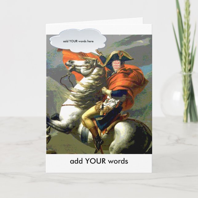 Napoleon on Horsebackfaceinhole card (Front)