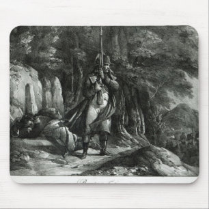 Napoleon on sentry duty mouse mat