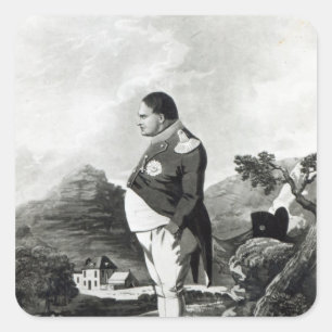 Napoleon on the island of St. Helena, 1820 Square Sticker