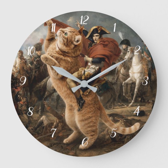 Napoleon Riding Giant Battle Cat                   Large Clock (Front)