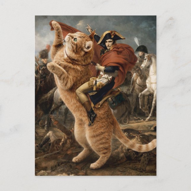 Napoleon Riding Giant Battle Cat                   Postcard (Front)