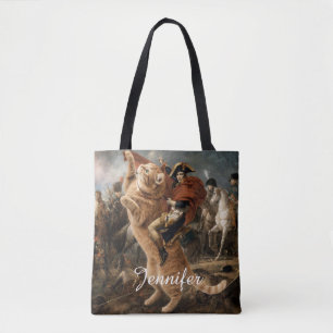 Napoleon Riding Giant Battle Cat Tote Bag
