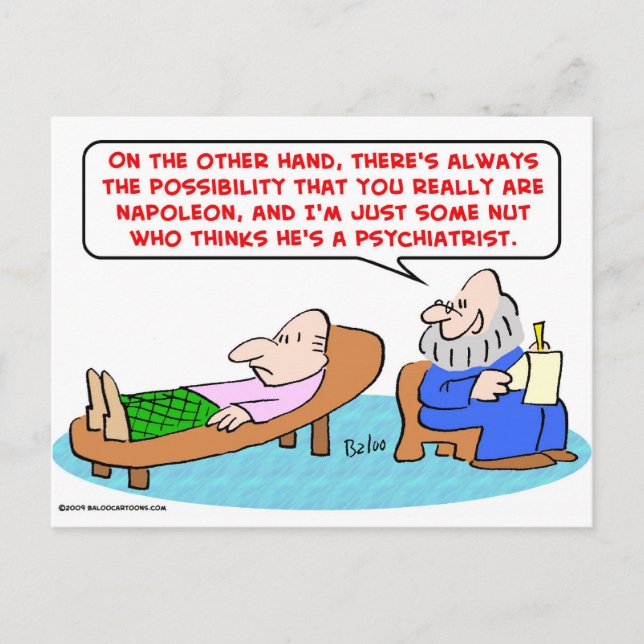 napoleon some nut psychiatrist postcard (Front)