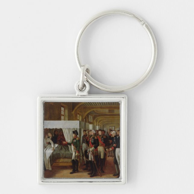 Napoleon visiting the Infirmary of Invalides Key Ring (Front)