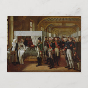 Napoleon visiting the Infirmary of Invalides Postcard