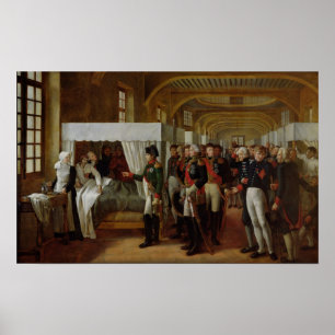 Napoleon visiting the Infirmary of Invalides Poster