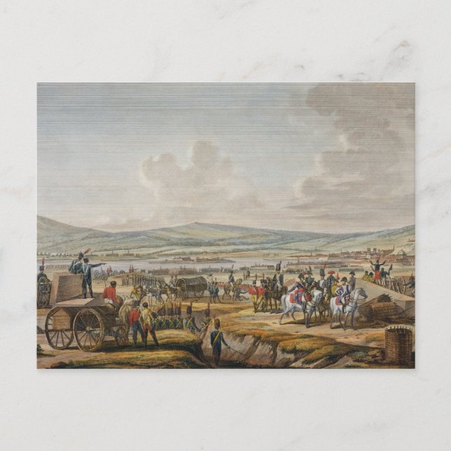 Napoleon Visiting the Siege Works at Danzig led by Postcard (Front)