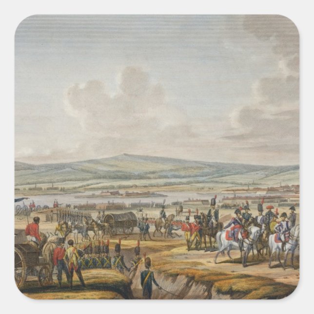 Napoleon Visiting the Siege Works at Danzig led by Square Sticker (Front)