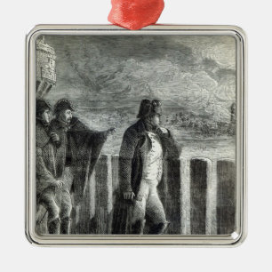 Napoleon watching the Fire of Moscow in 1812 Metal Tree Decoration