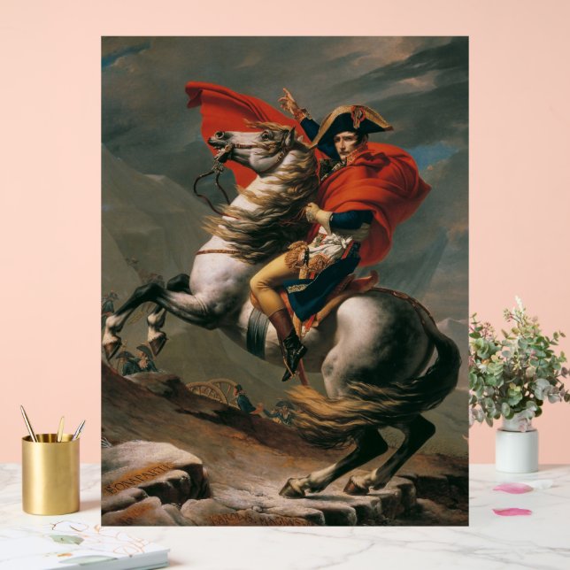 Napoleon with Horse, Battle of St. Bernard Pass Acrylic Sign (Wedding)