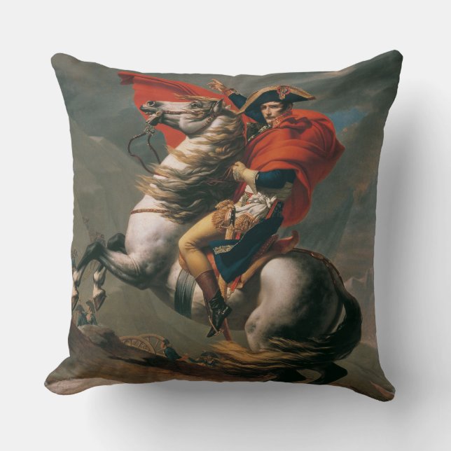 Napoleon with Horse, Battle of St. Bernard Pass Cushion (Front)