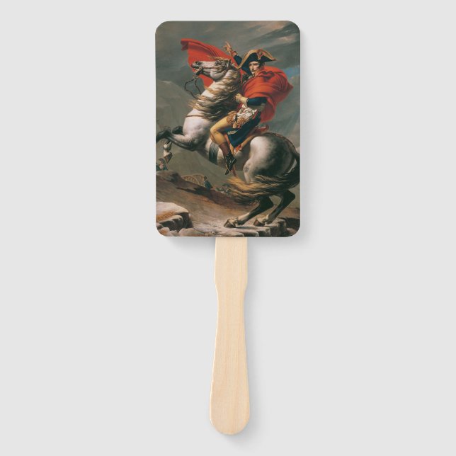 Napoleon with Horse, Battle of St. Bernard Pass Hand Fan (Front)