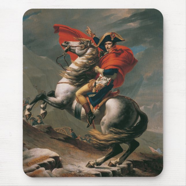 Napoleon with Horse, Battle of St. Bernard Pass Mouse Mat (Front)