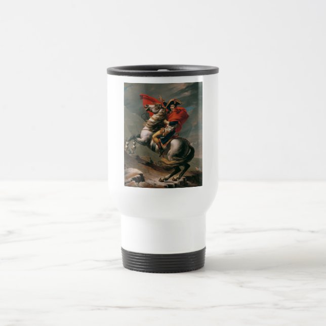 Napoleon with Horse, Battle of St. Bernard Pass Travel Mug (Center)