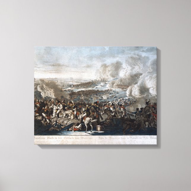 Napoleon's flight from the Battle of Waterloo Canvas Print (Front)