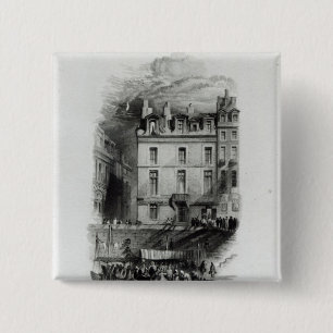Napoleon's Lodgings on the Quai Conti, 1834-36 15 Cm Square Badge