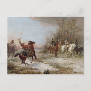 Napoleon's Peril at Brienne-le-Chateau, c.1891 (oi Postcard