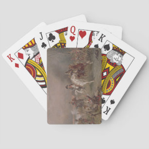 Napoleon's Retreat (oil on canvas) Playing Cards