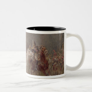 Napoleon's Retreat (oil on canvas) Two-Tone Coffee Mug