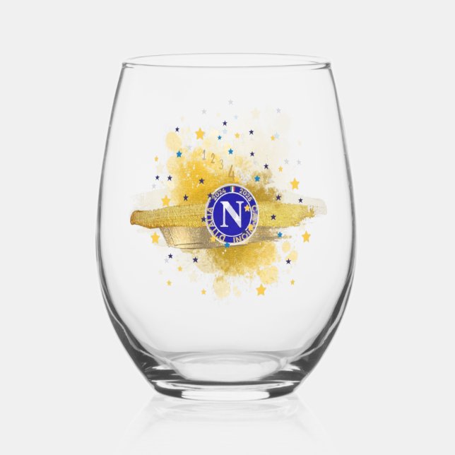 Napoli campione d'Ialia 2025 Stemless Wine Glass (Front)
