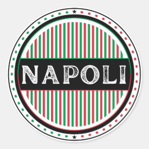 Napoli City Pride Emblem – Italian Identity Classic Round Sticker