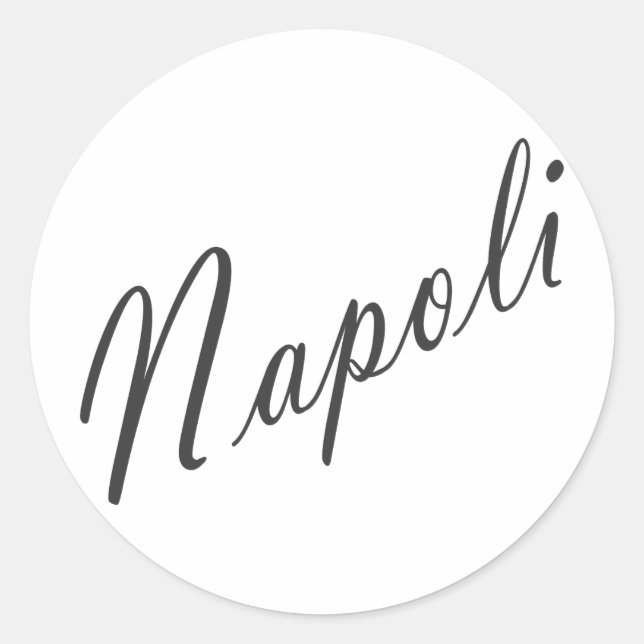 napoli classic round sticker (Front)