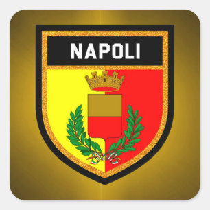 Napoli Flag Square Sticker