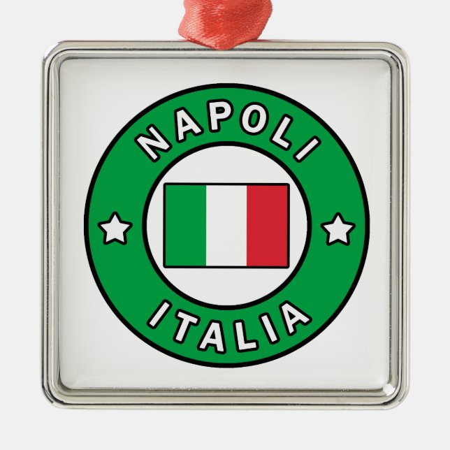 Napoli Italia Metal Tree Decoration (Front)