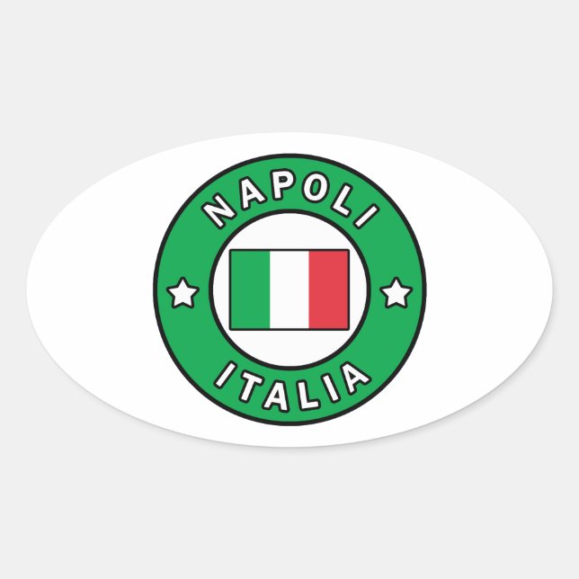 Napoli Italia Oval Sticker (Front)