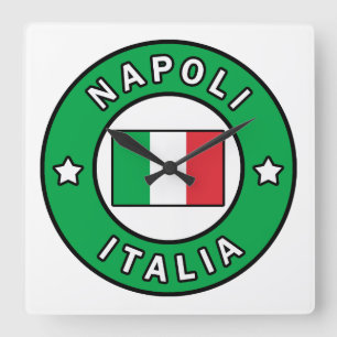 Napoli Italia Square Wall Clock