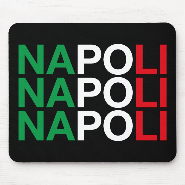 NAPOLI Italian Flag Mouse Mat (Front)