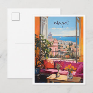 Napoli Italy Travel Aesthetic Postcard