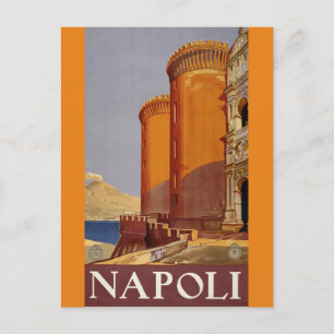 NAPOLI ITALY VINTAGE TRAVEL ART Postcard